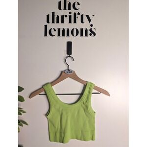 Dynamic Ribbed Cropped Tank/Bra Sz S